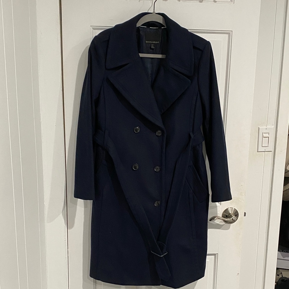 Banana Republic Classic Navy Trench Coat